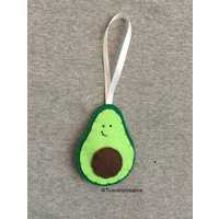 Avocado Christmas Ornament in Felt Holiday Home Decor Kawaii Food | Etsy (US)