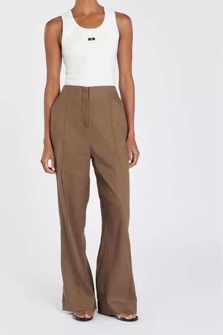 These pants look perfect for spring, love the belt less high rise and elongating seams down the front. I find their pieces run pretty true to size but if between then size up.

#LTKover40 #LTKstyletip #LTKSeasonal