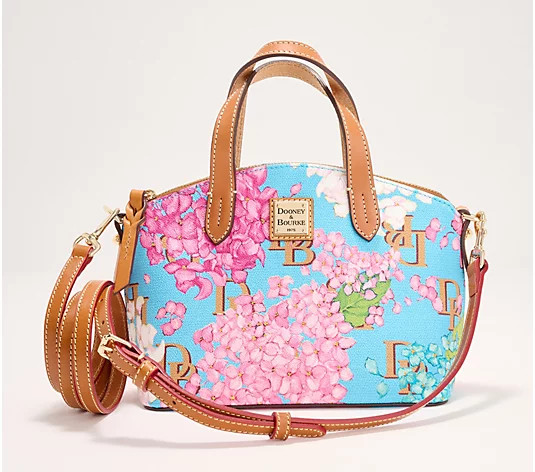 Dooney & Bourke Novelty Printed Coated Cotton Ruby Satchel w/ Crossbody Strap - QVC.com | QVC
