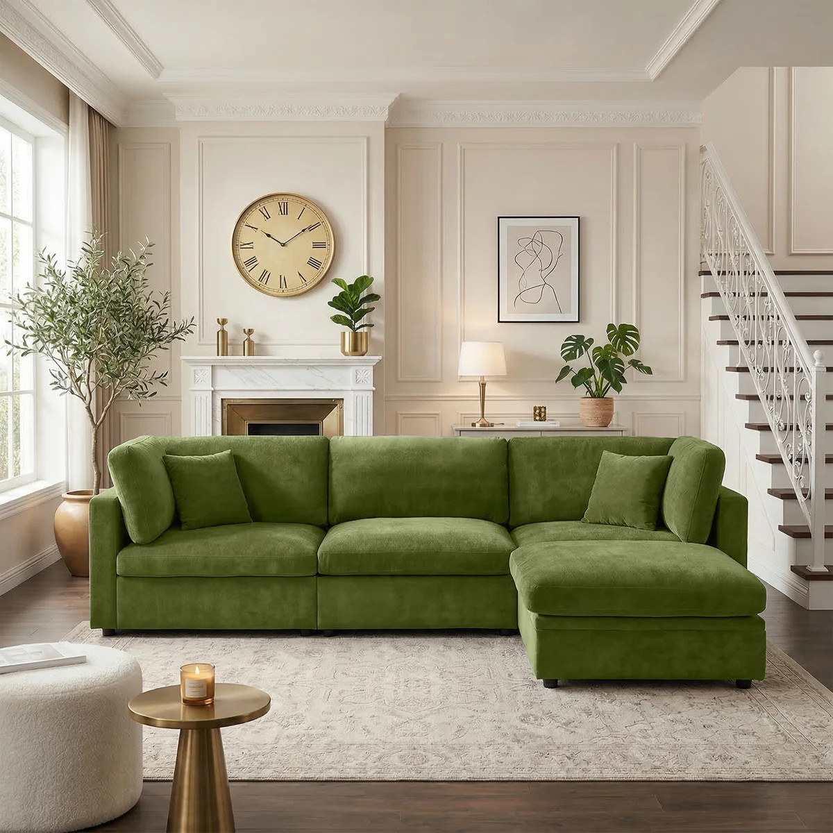 Latitude Run® 118.5” Oversized Cloud Modular Sectional Down Filled 4-Seater L Shape Sofa & Rev... | Wayfair North America