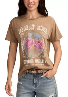 Lucky Brand Women's Desert Rose Graphic Boyfriend T-Shirt | Belk