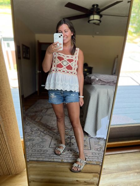 This crochet top is the cutest and so lightweight and comfy! Paired it with comfy and stretchy target shorts 

#LTKstyletip #LTKFind #LTKunder50