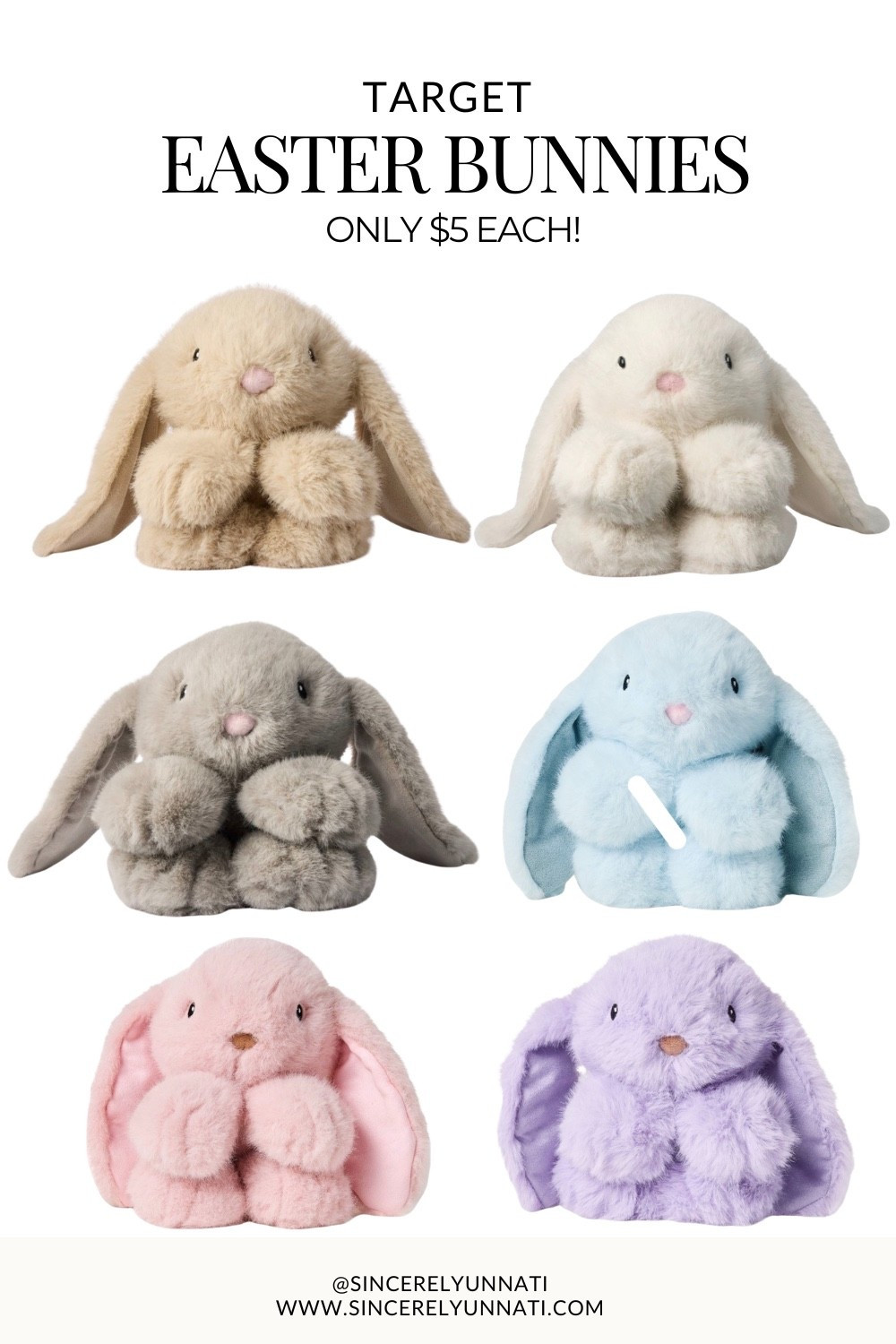 Target Easter Bunny plushies + stuffed animals. Only $5 each! 
They’d make the perfect addition to your Easter baskets, spring decor, gifts, etc  

#LTKBaby #LTKKids #LTKSeasonal