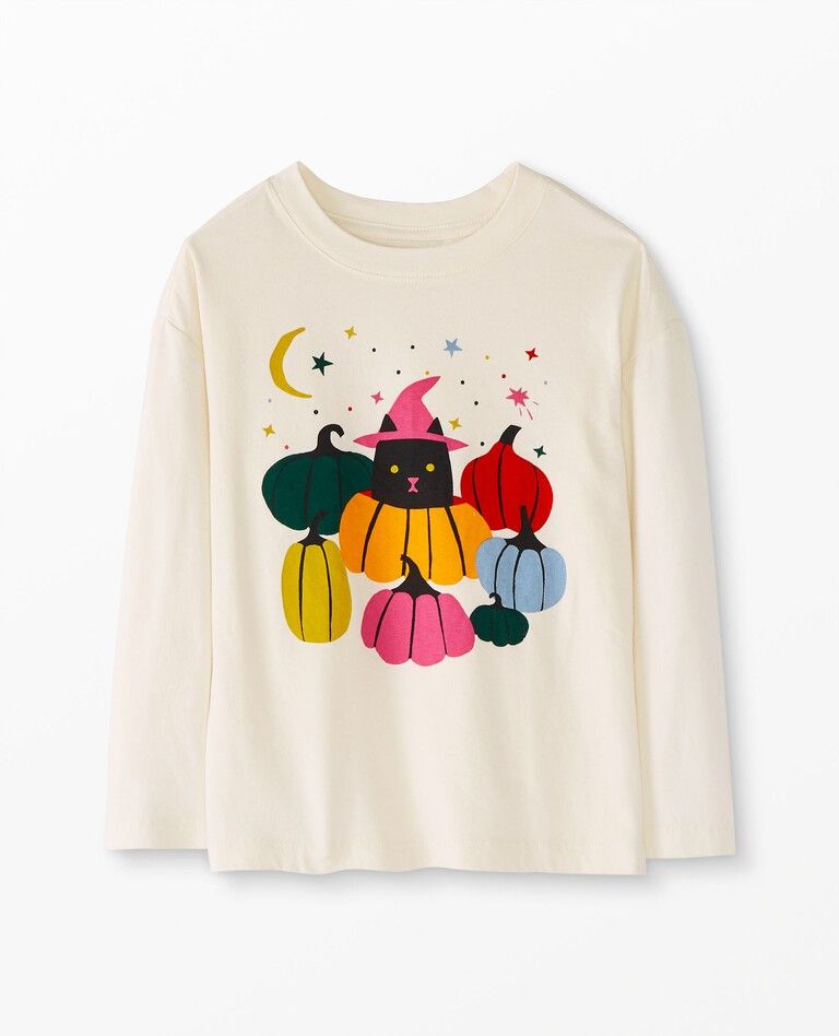 Long Sleeve Halloween Graphic Tee In Cotton Jersey | Hanna Andersson