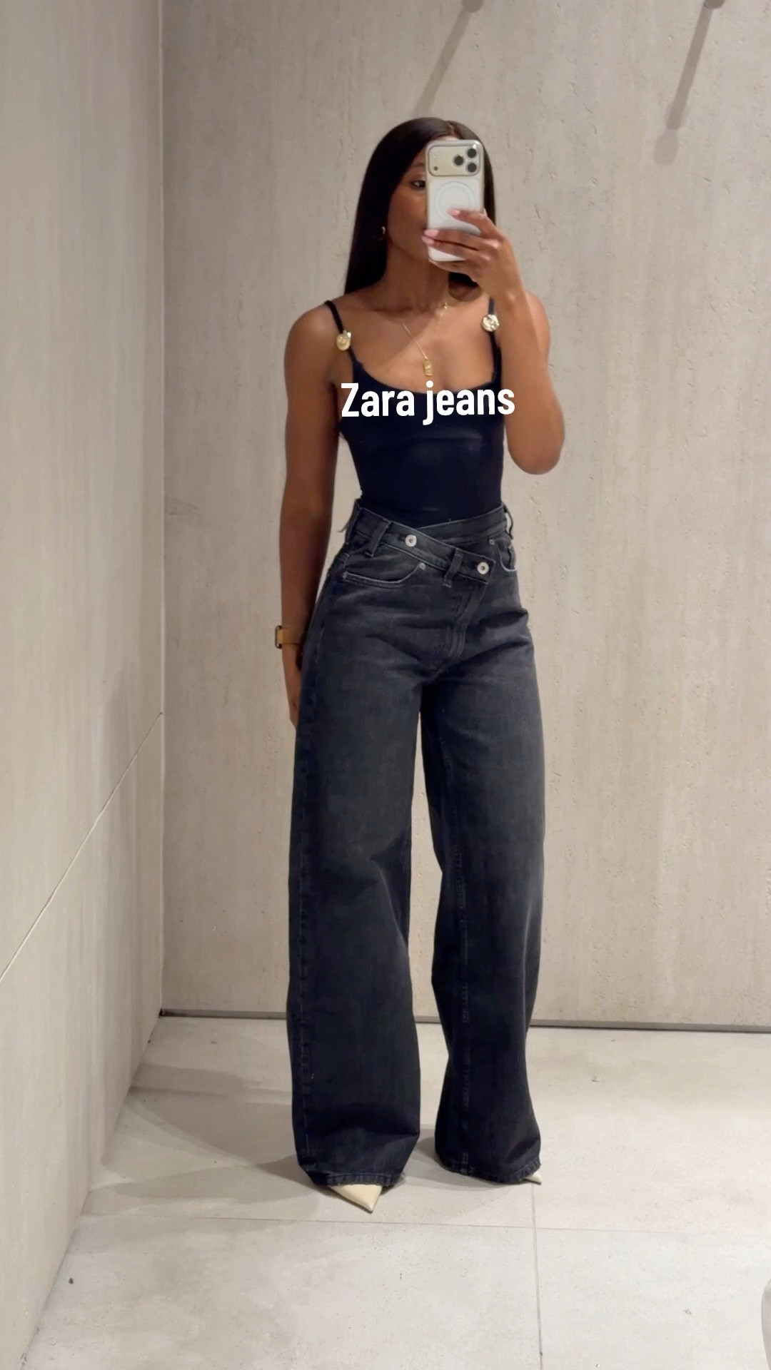 These @Zara  wide leg jeans 👖 are THAT pair. Wearing EUR 34|160cm tall! If you are tall they will look perfect on you! Tap to shop before they sell out


High waist / relaxed fit / so flattering..

wide leg jeans, high waisted denim, Zara jeans, relaxed fit jeans, elevated casual outfit, everyday denim


#LTKootd #LTKTall #LTKPetite