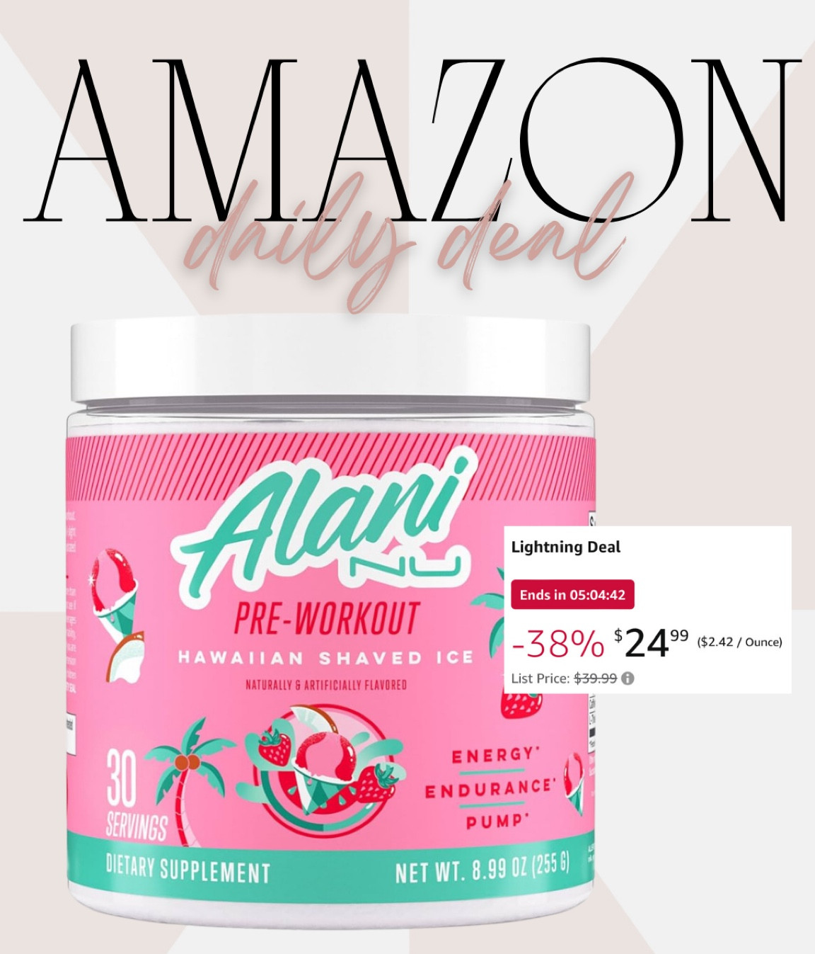 Almost 40% off Alani pre workout today! 

#LTKFitness #LTKSaleAlert