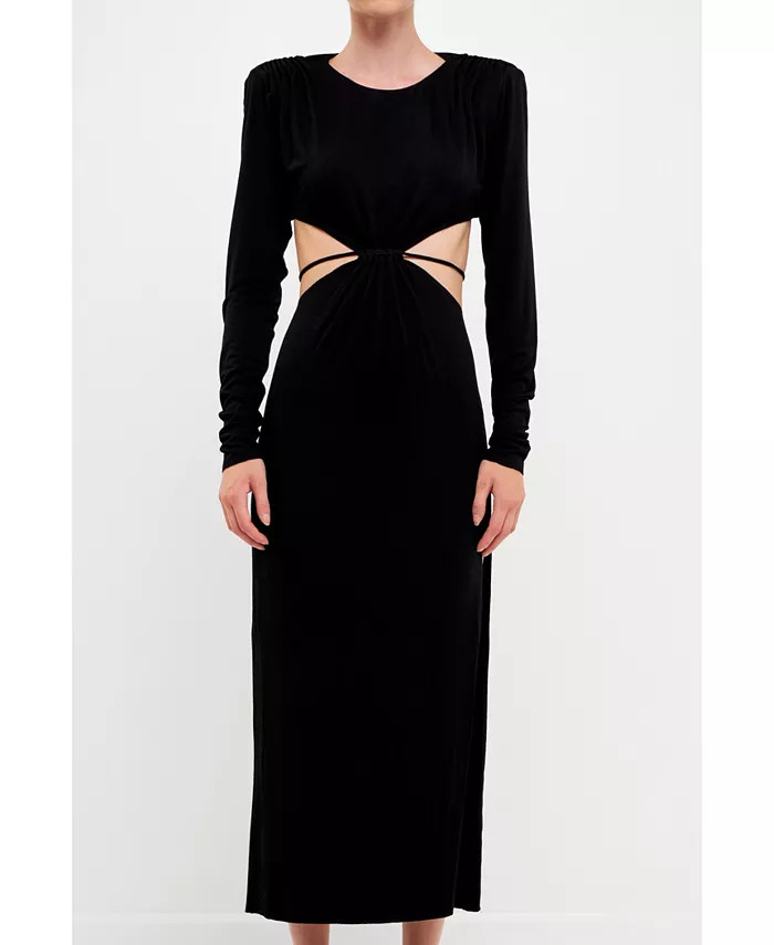 Grey Lab Women's Crossed Open Back Long Jersey Dress - Macy's | Macy's