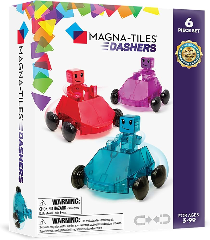 MAGNA-TILES Dashers 6-Piece Magnetic Construction Set, The Original Magnetic Building Brand, Smal... | Amazon (US)