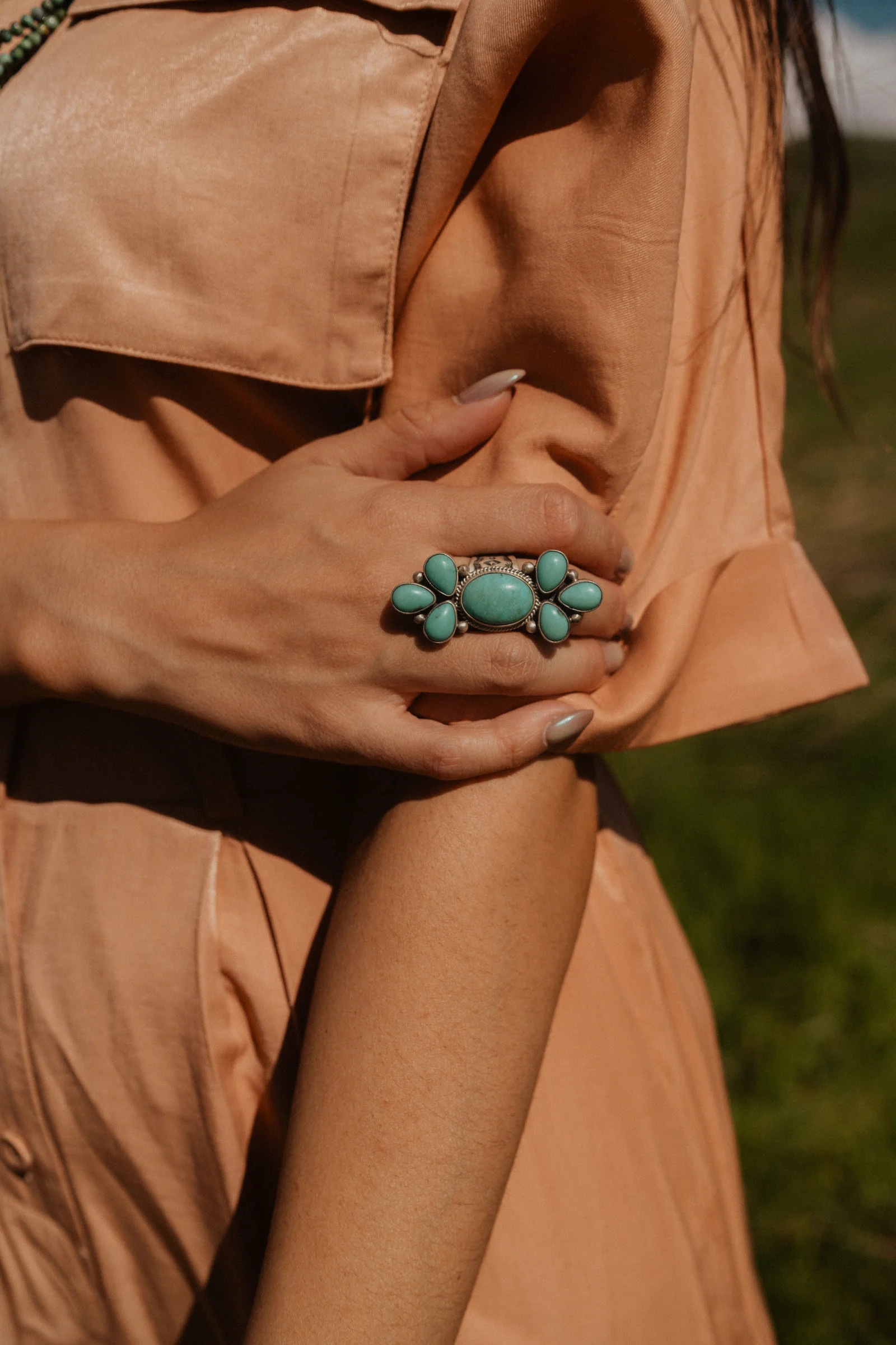 Rhona Ring | Turquoise | Goldie Lew Jewelry