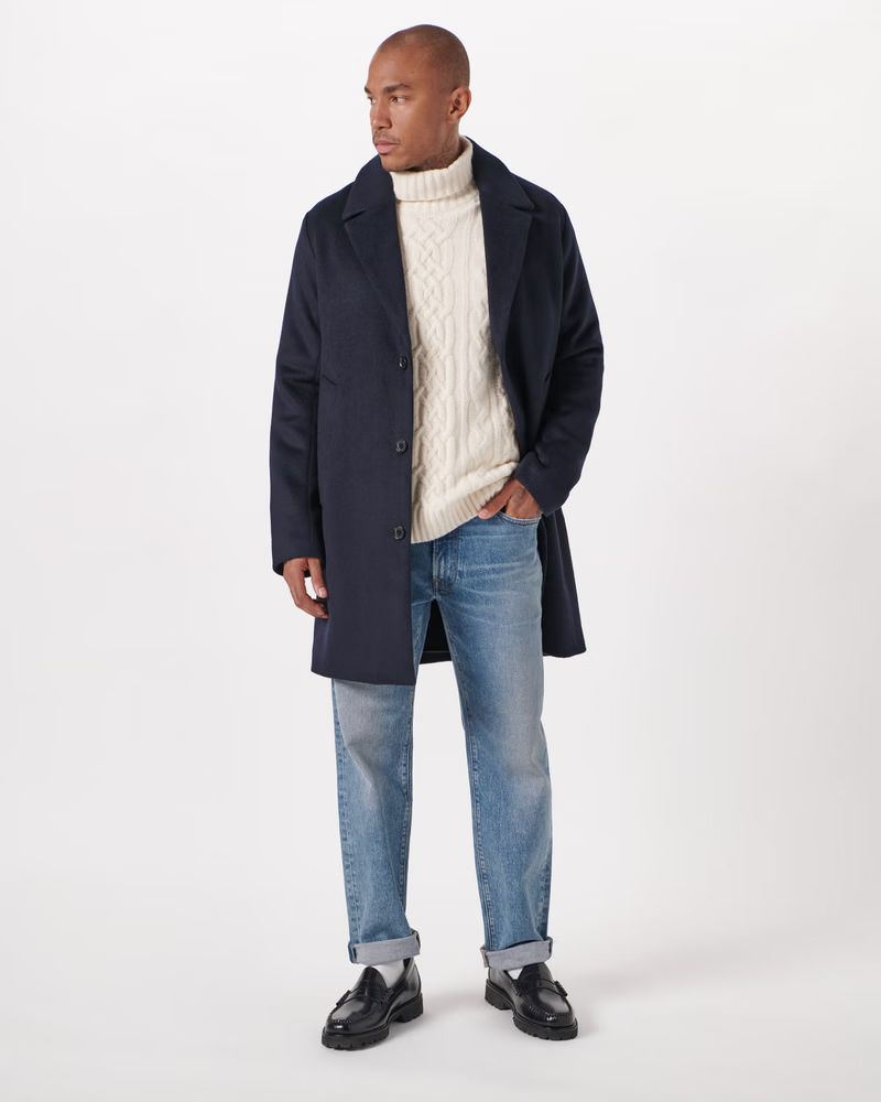 Men's A&F Topcoat | Men's Coats & Jackets | Abercrombie.com | Abercrombie & Fitch (US)