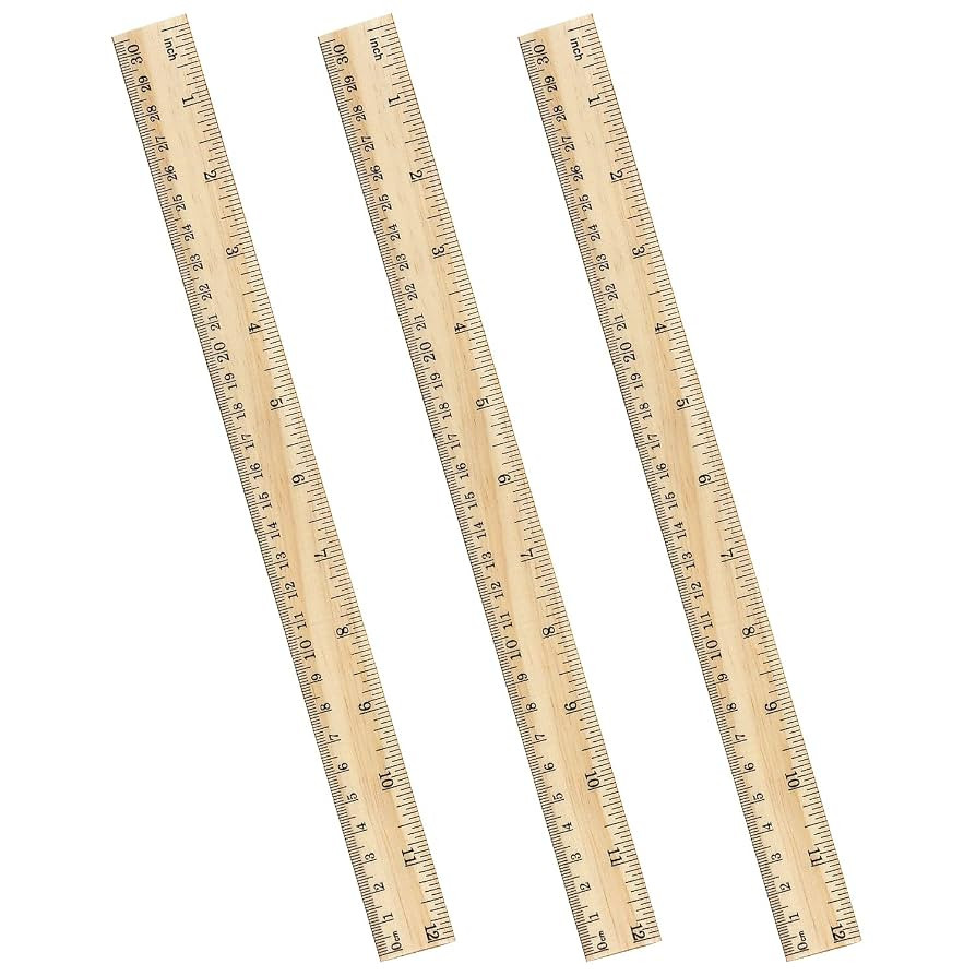 ZZTX 3 Pack Wooden Ruler 12 Inch Rulers Bulk Wood Measuring Ruler for Students Office School Supp... | Amazon (US)