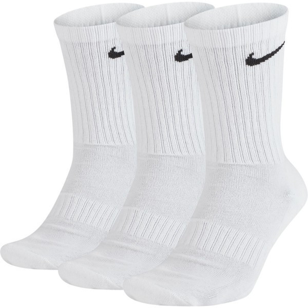 Adult Nike Everyday Cushioned Crew Socks Large White/Black 3 Pack | Scheels