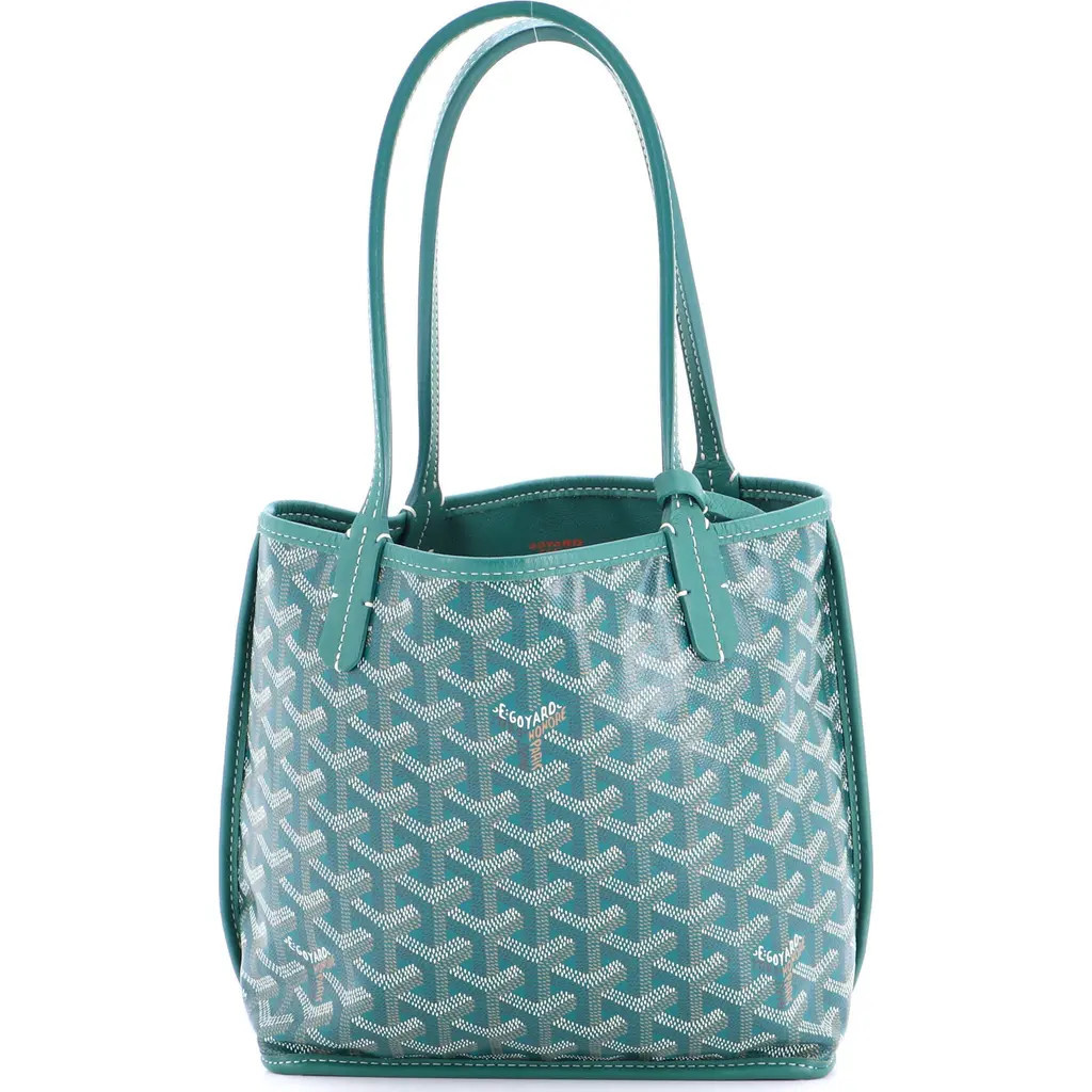 Pre-Owned Goyard Anjou Reversible Tote Coated Canvas Mini in Green at Nordstrom, Size X-Small | Nordstrom
