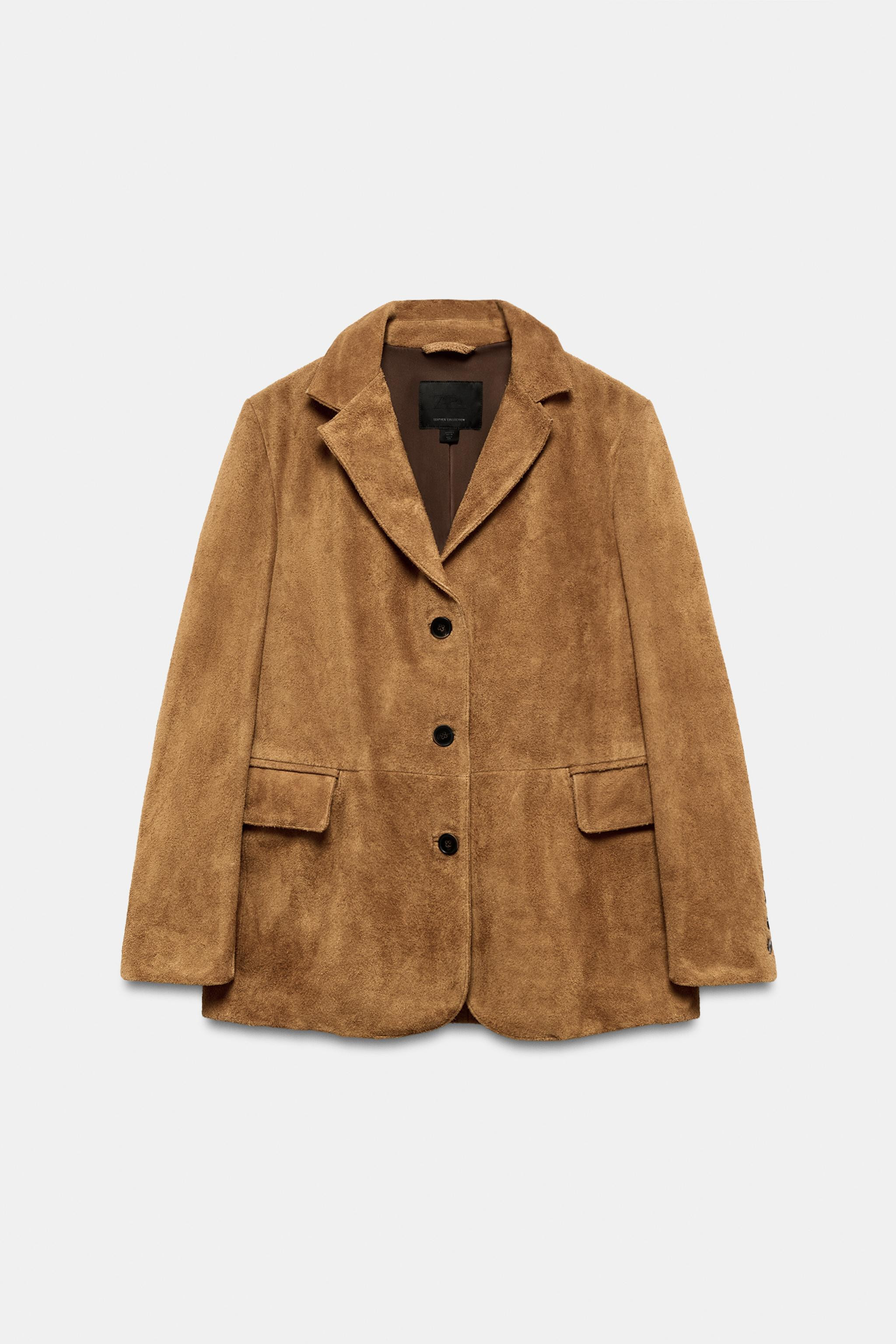 ZW COLLECTION 100% SUEDE OVERSIZE JACKET | Zara US