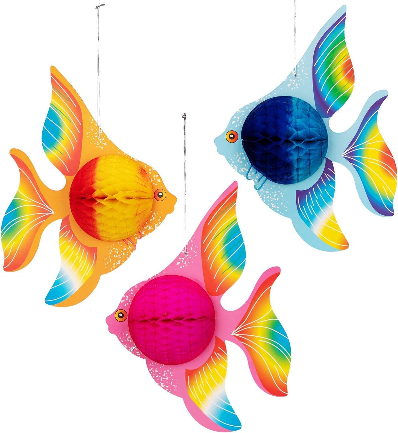 90shine 12PCS Tropical Fish Party Decorations Supplies- Under-The-sea/Mermaid/Luau/Hawaiian/Kids ... | Amazon (US)