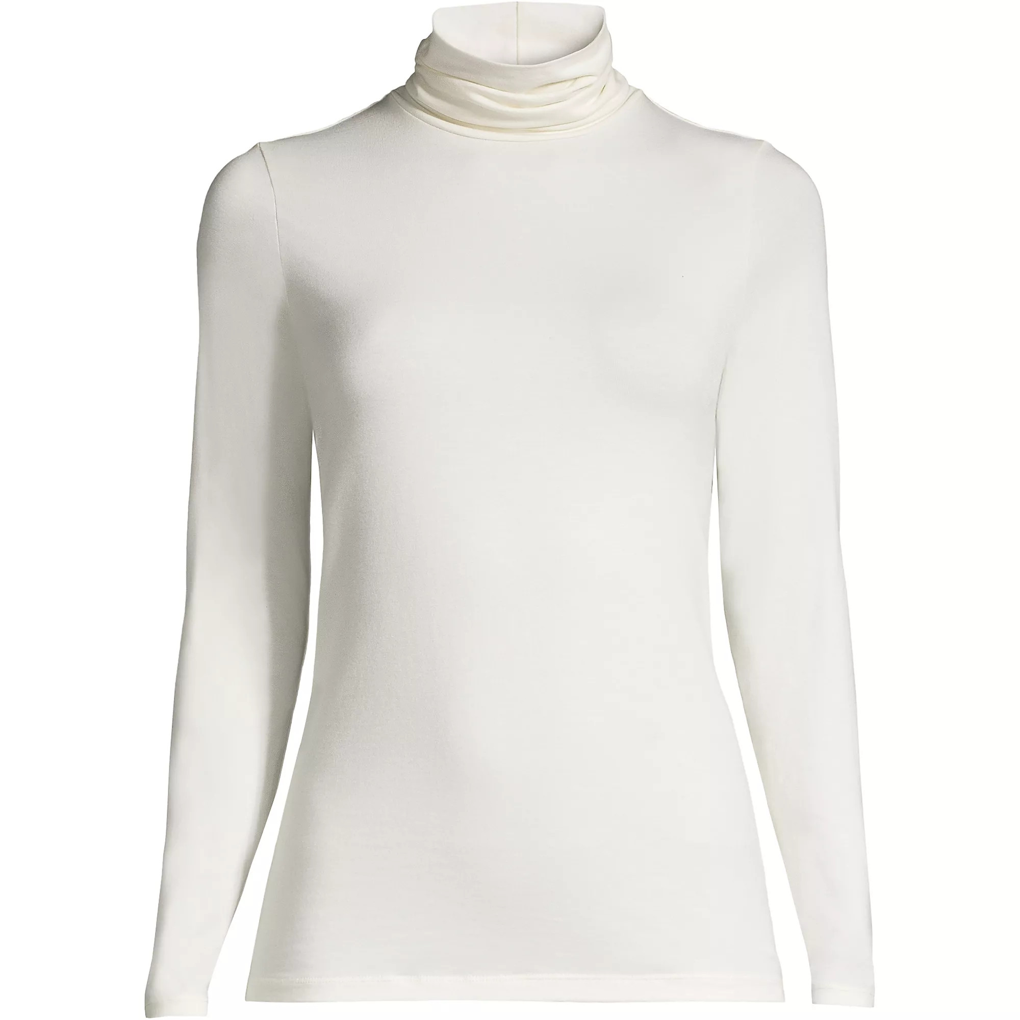 Petite Lightweight Jersey Long Sleeve Turtleneck | Lands' End (US)
