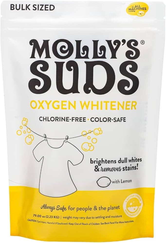 Molly's Suds Natural Oxygen Whitener | Natural Bleach Alternative, Plant-Derived Ingredients | White | Amazon (US)