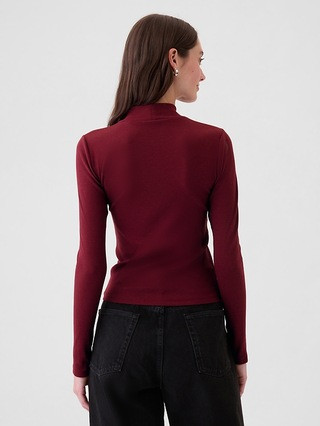 Modern Rib Cropped Mockneck Shirt | Gap (CA)