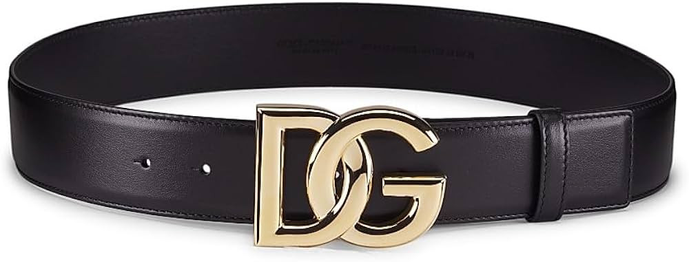 Amazon.com: Dolce&Gabbana, DG Logo Leather Belt, X-Small, 70 (28''), Nero : Amazon Luxury | Amazon (US)