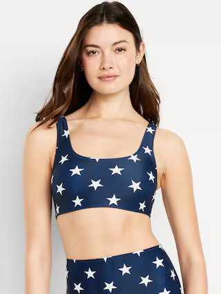 Matte Scoop-Neck Bikini Swim Top | Old Navy (US)