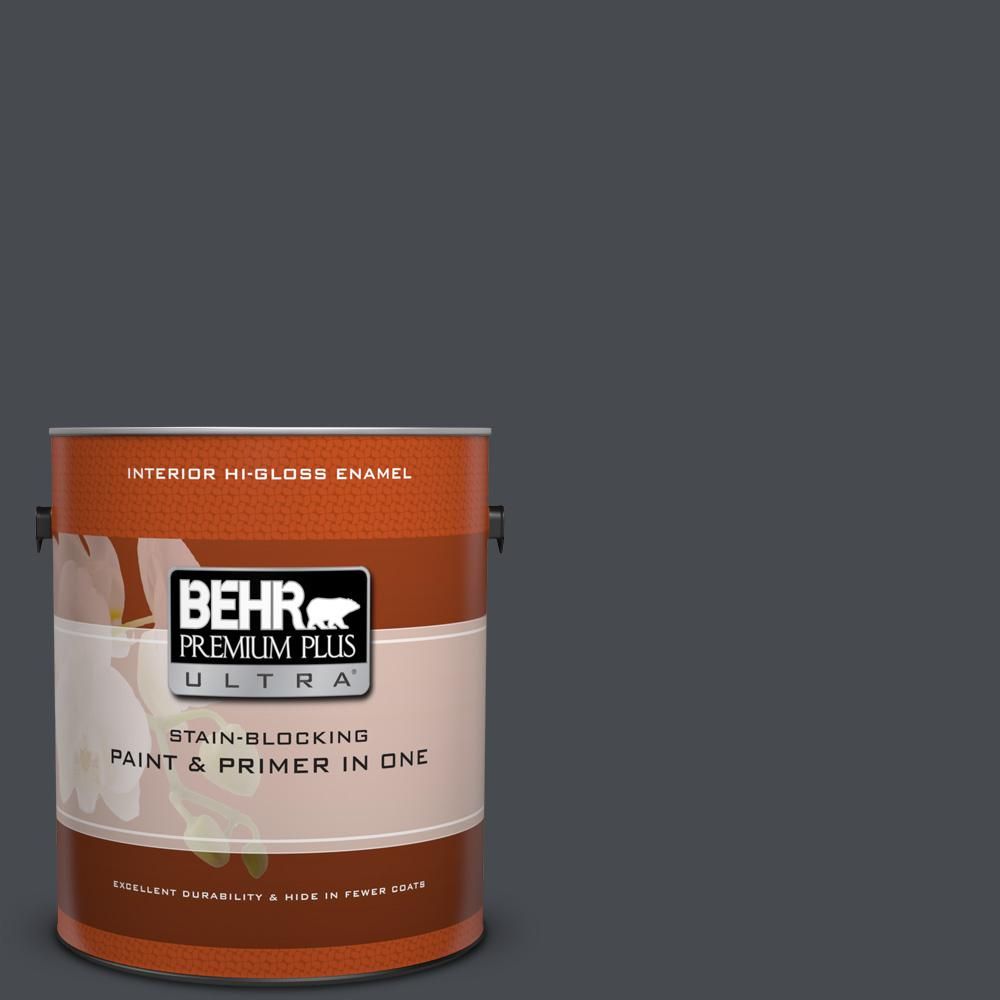 BEHR Premium Plus Ultra 1 gal. #N500-7 Night Club Matte Interior Paint and Primer in One-175301 - Th | Home Depot