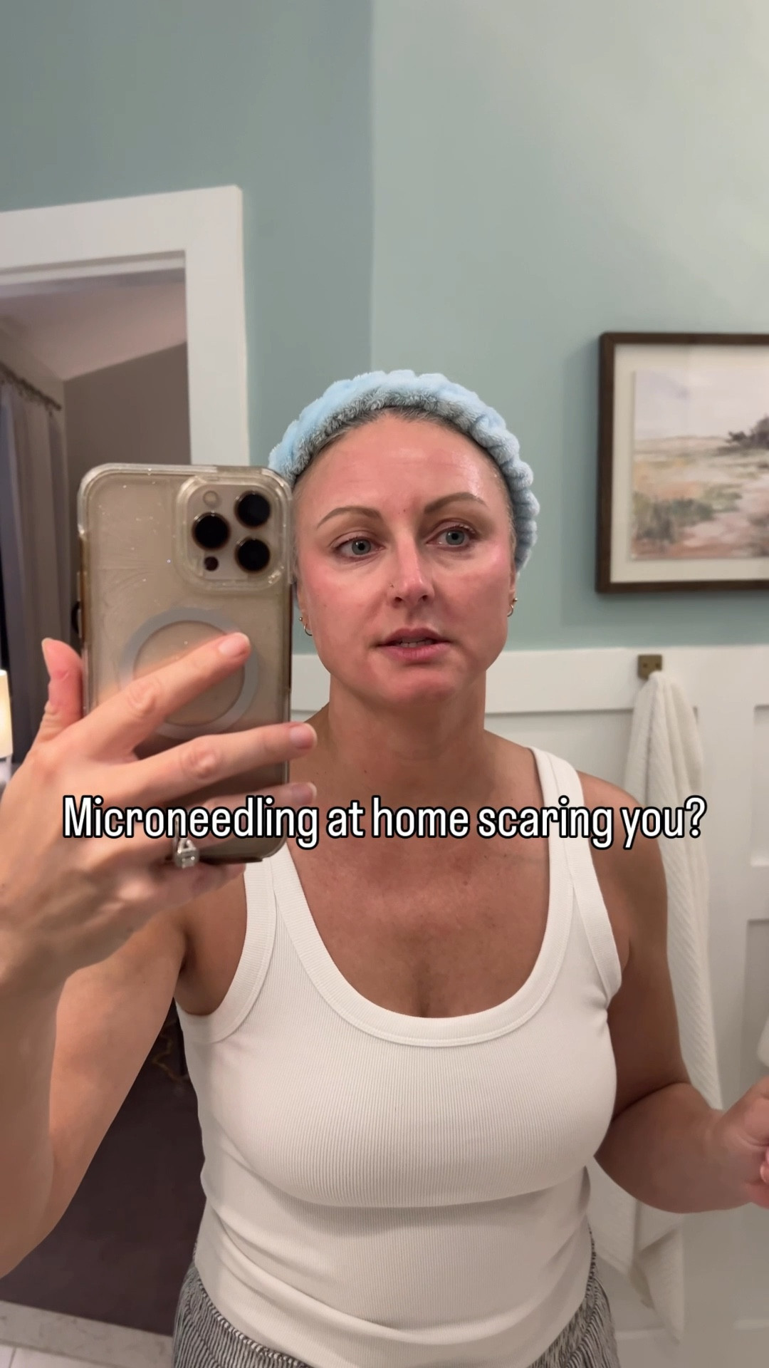 Microneedling at home scaring you? Don’t be, this shows you everything you need to be successful. Microneedling gives your skin an extra collagen boost by creating tiny punctures to signal to the body to repair it. And as we age, our body doesn’t produce collagen at the rate we used to, so Microneedling is a great way to kick that production into high gear! Watch your skin plump up within a few days! What I use is linked here in case you want to give it a try. 👇🏻 

*my stamp is out of stock but the one I linked was the suggested replacement 

#LTKselfcare #LTKBeauty #LTKOver40
