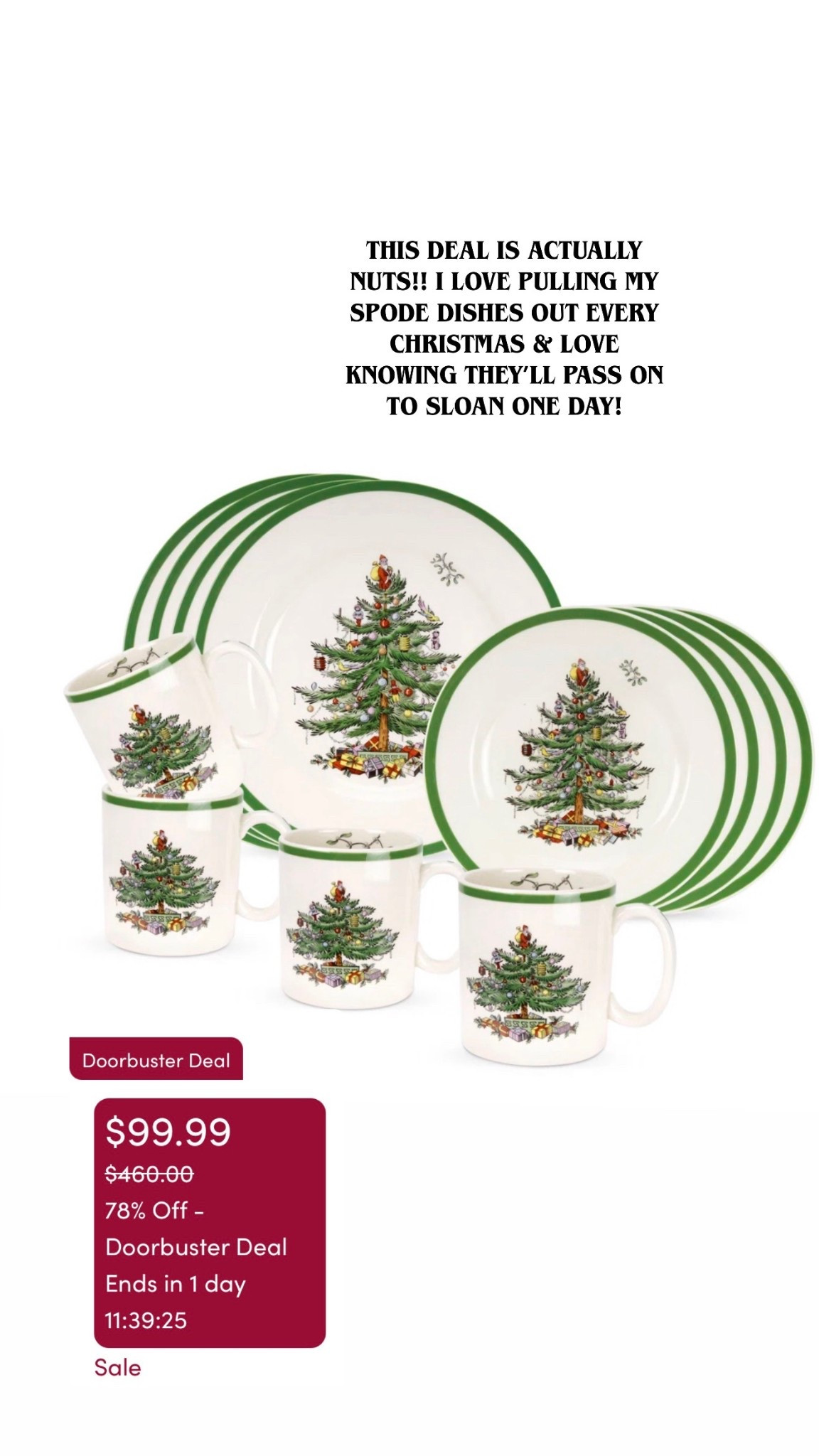 This deal is literally crazy! A four piece setting of the always classic Spode dishes under $100!

#LTKSaleAlert #LTKGiftGuide #LTKCyberWeek