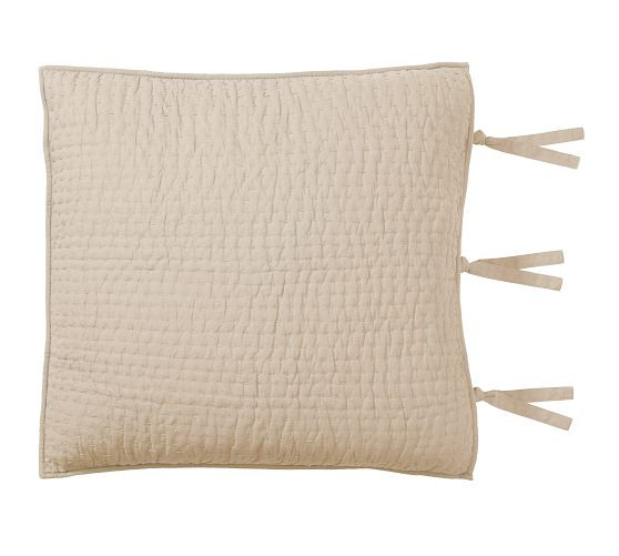 Pick-Stitch Handcrafted Cotton/Linen Quilted Sham | Pottery Barn (US)