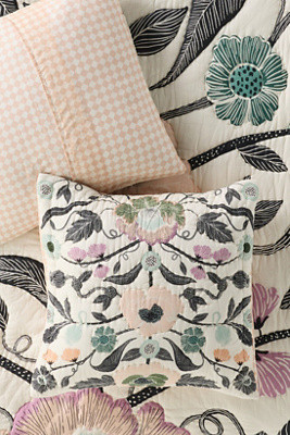 Cotton Voile Printed Euro Sham | Anthropologie (US)