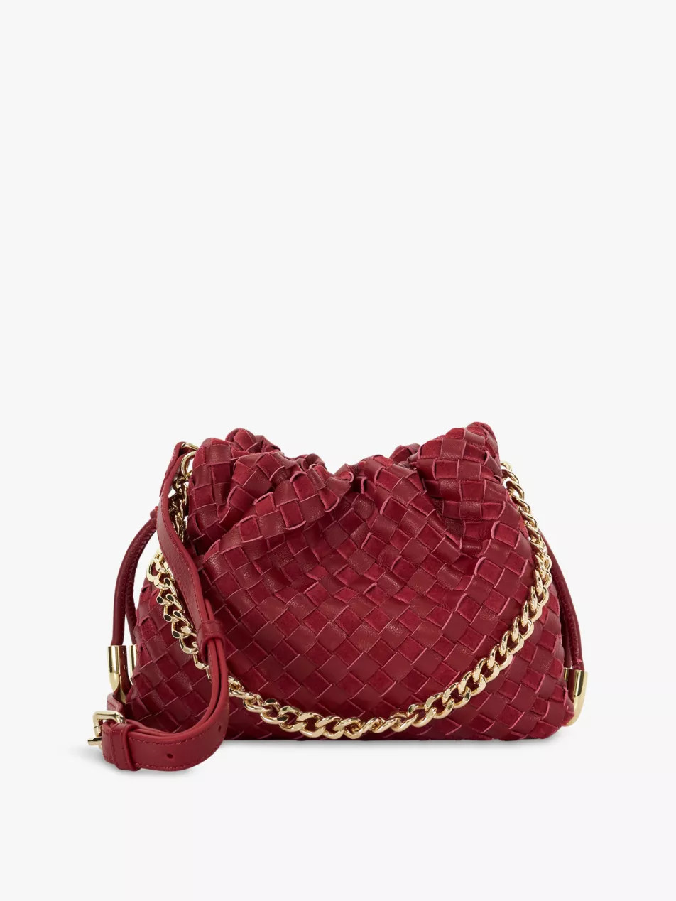 Primrose Small woven-leather shoulder bag | Selfridges