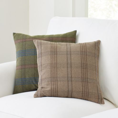 Archie Plaid Throw Pillow Cover with Insert 18x18 | Ballard Designs, Inc.