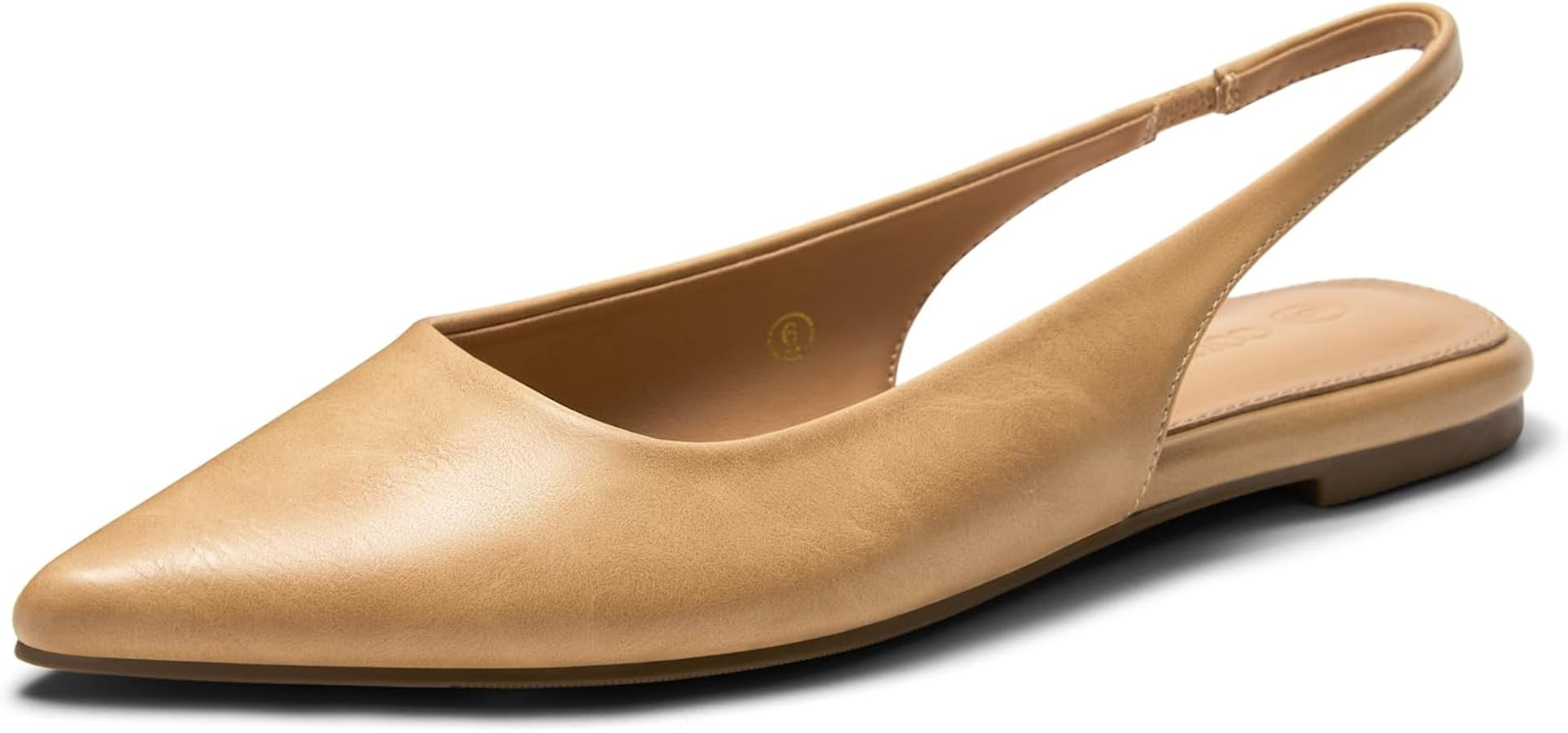 Coutgo Womens Slingback Flats Pointed Closed Toe Slip On Ballet Dress Shoes | Amazon (US)