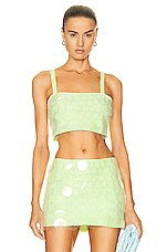 Bexley Transparent Sequin Crop Top | FWRD 