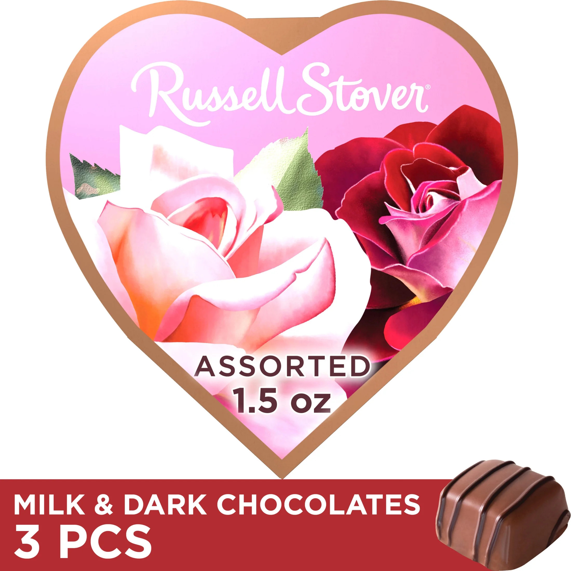 Russell Stover Valentine's Day Pink Photo Heart Chocolate Candy Gift Box, 1.5 oz. | Walmart (US)