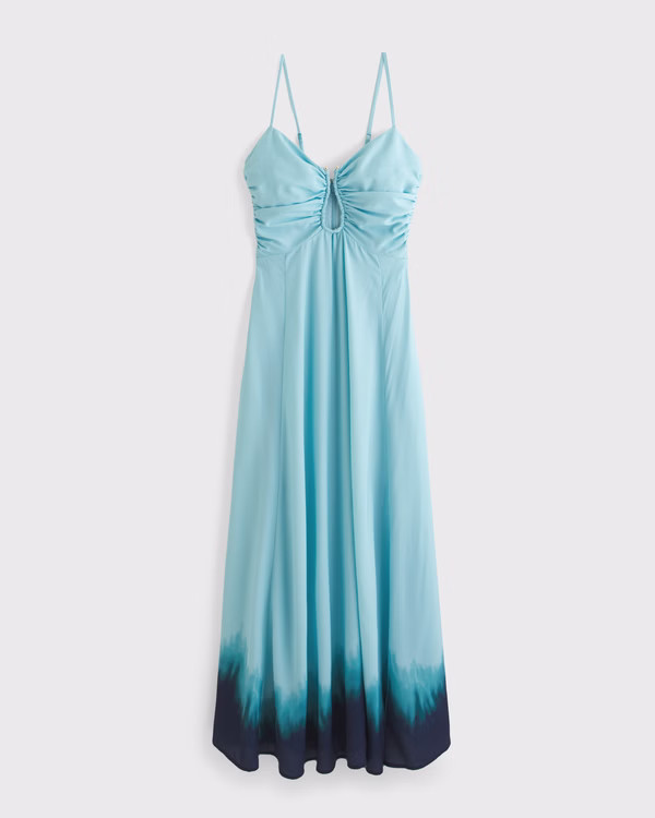 Hardware Fit & Flare Maxi Dress | Abercrombie & Fitch (US)