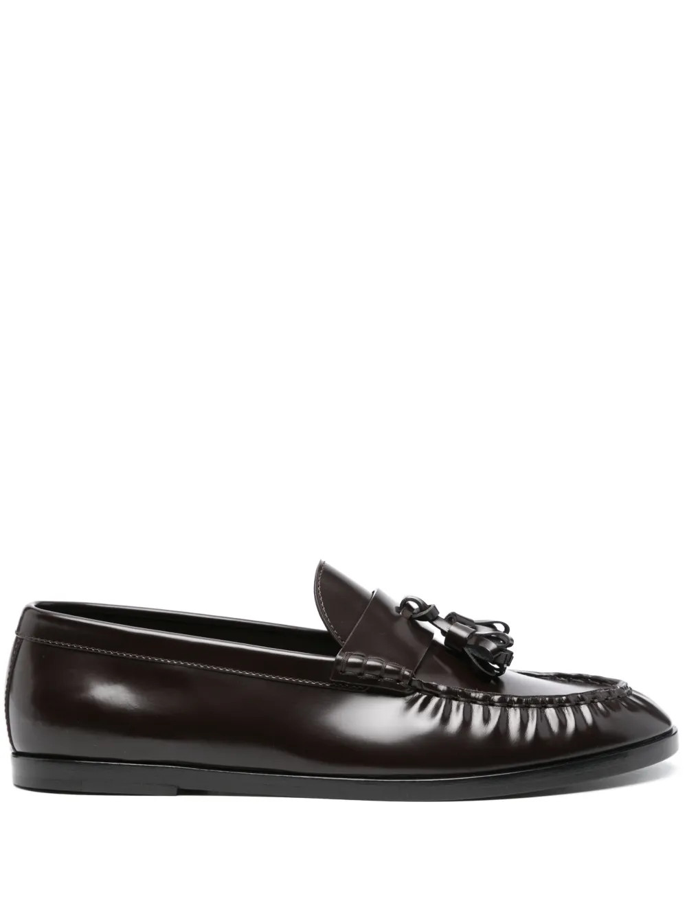 The Row Mens Leather Loafers | Brown | FARFETCH UK | Farfetch Global