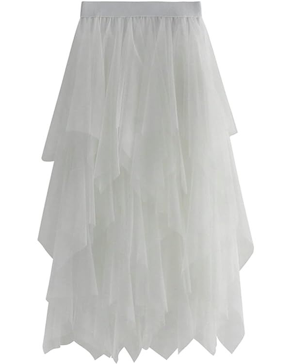 SotRong Women's Tutu Tulle Skirt Elastic High Waist Tiered Layered Mesh Ballet Wedding Party Prom... | Amazon (UK)