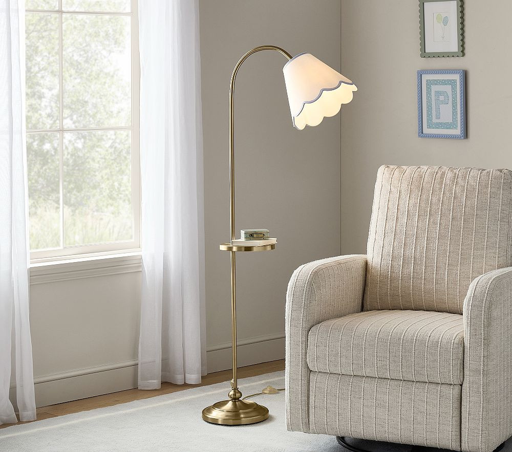 Scallop Floor Lamp With Tray (60") | Pottery Barn Kids