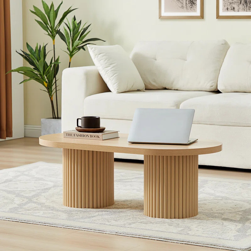 39.38'' W Oval Single Coffee Table | Wayfair North America
