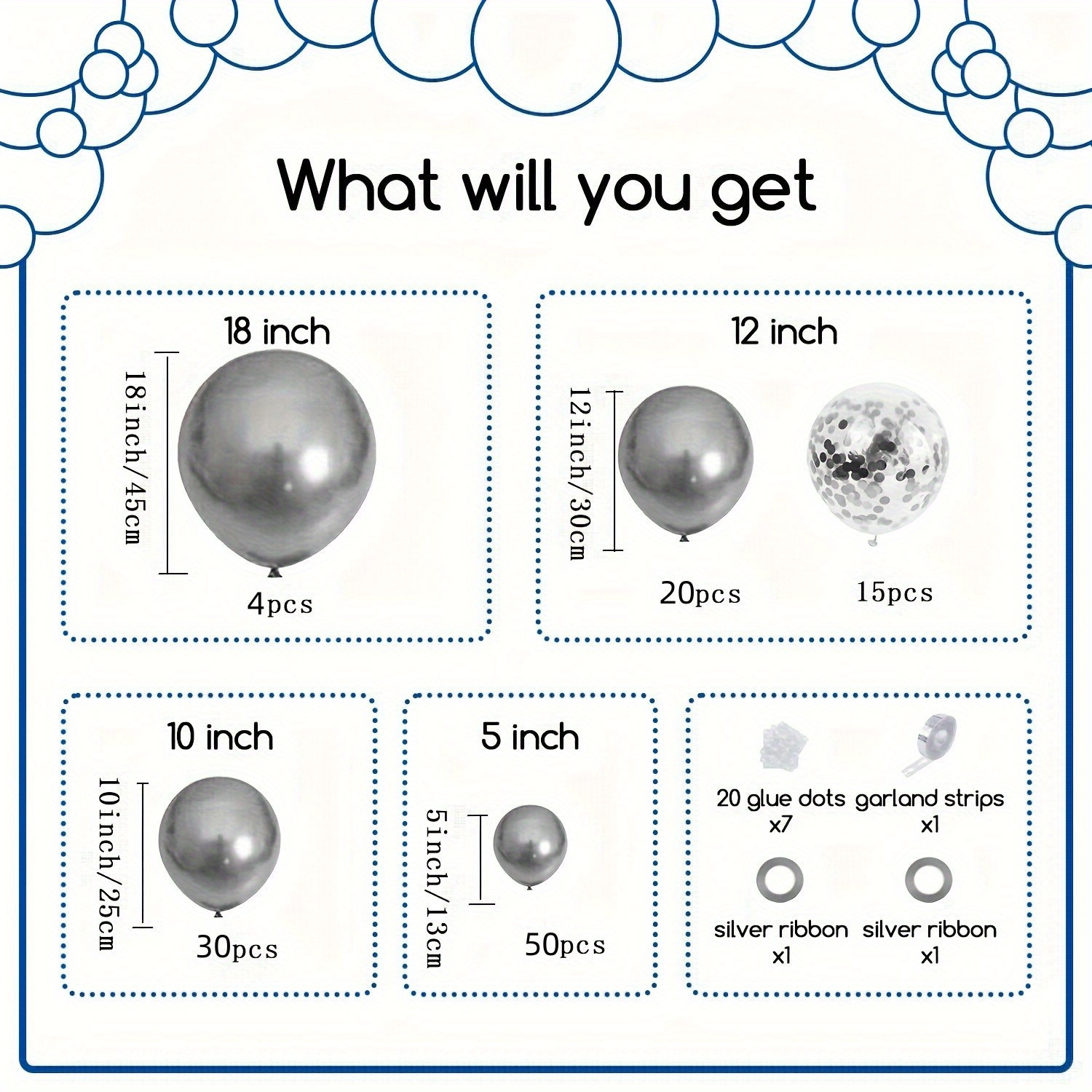 Metallic Silvery Balloon Garland Kit Latex Balloons Confetti - Temu | Temu Affiliate Program