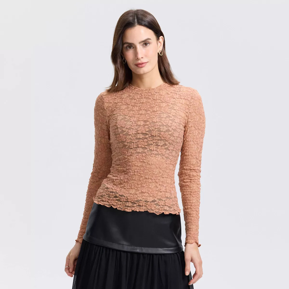 Women's Long Sleeve Lace Top - A New Day™ | Target