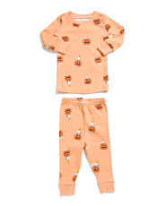 Unisex 2pc Snoopy Pumpkin Printed Pajama Top And Pants Set | Marshalls