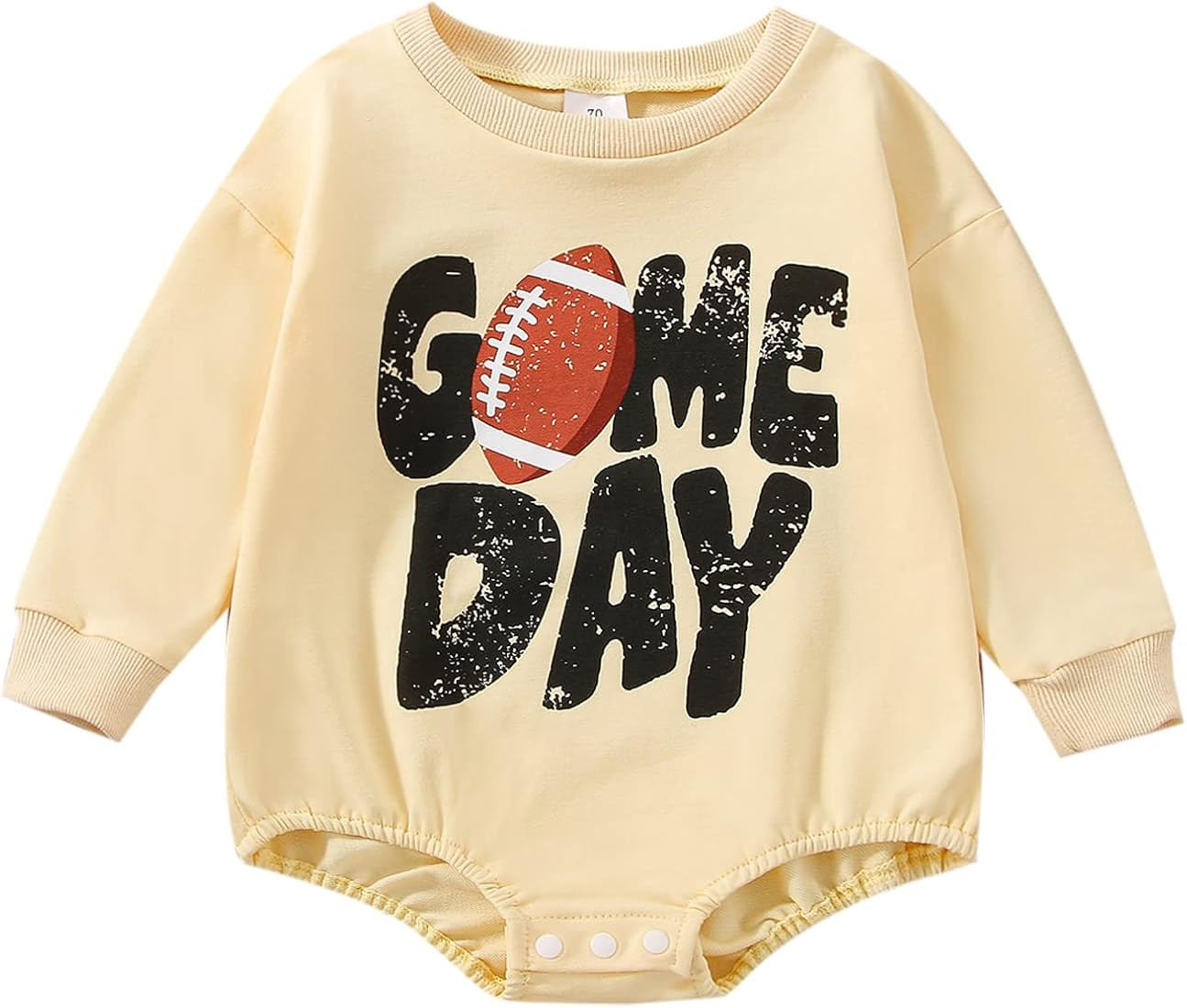 Baby Football Outfit Toddler Boy Girl Game Day Onesie Bubble Sweatshirt Romper Infant Fall Winter... | Amazon (US)