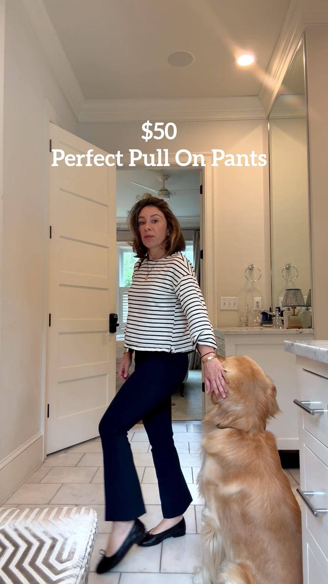 The perfect pant exists and it’s $50. Size down by one, or true to size. I am in xxs petite. So not size up. Hidden elastic, tight weave fabric, kick flare, front crease. Office appropriate! Perfect denim alternative for smart polished casual looks/ Banana Republic / 

#LTKWorkwear #LTKFallSale #LTKFindsUnder50