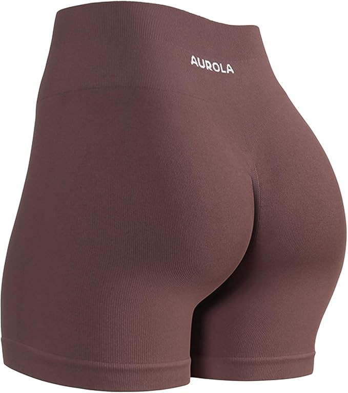 AUROLA Power Workout Shorts for Women Tummy Control Squat Proof Ribbed Thick Seamless Scrunch Act... | Amazon (US)