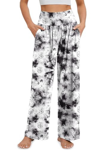 Gracyoga Wide Leg Yoga Pants for Women Casual Loose Cozy Sweatpants High Waisted Lounge Pajama Flowy Pants With Pockets | Amazon (US)