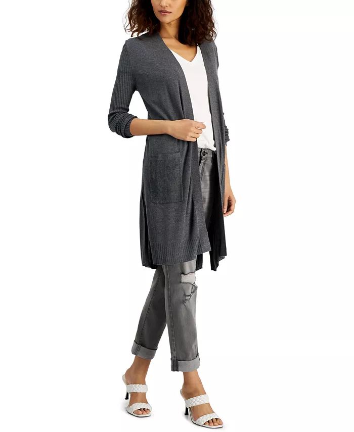 I.N.C. International Concepts Women's Ribbed Duster Cardigan, Created for Macy's - Macy's | Macy's