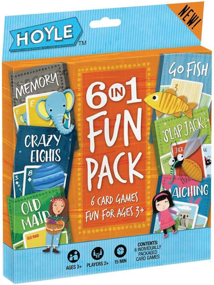 Hoyle Card Games for Kids 6 in 1 Fun Pack – Memory, Crazy Eights, Old Maid, Go Fish, Slap Jack ... | Amazon (CA)