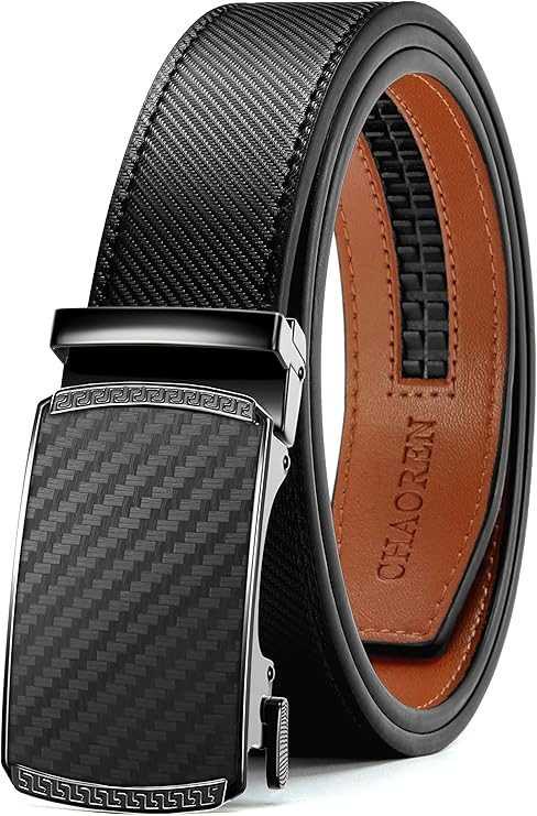 CHAOREN Mens Belts Leather Ratchet 1 3/8" for Casual Jeans | Amazon (US)