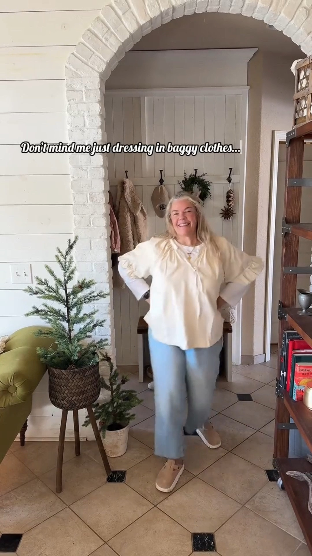 Easy Everyday Outfit!!!  Love this ruffle sleeve top from @threebirdnest wearing a size Large. #everydayoutfit #easyoutfit

#LTKootd #LTKOver40 #LTKMidsize